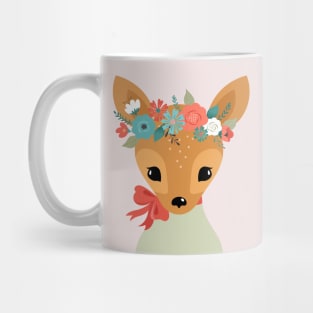 Floral Baby Deer Mug